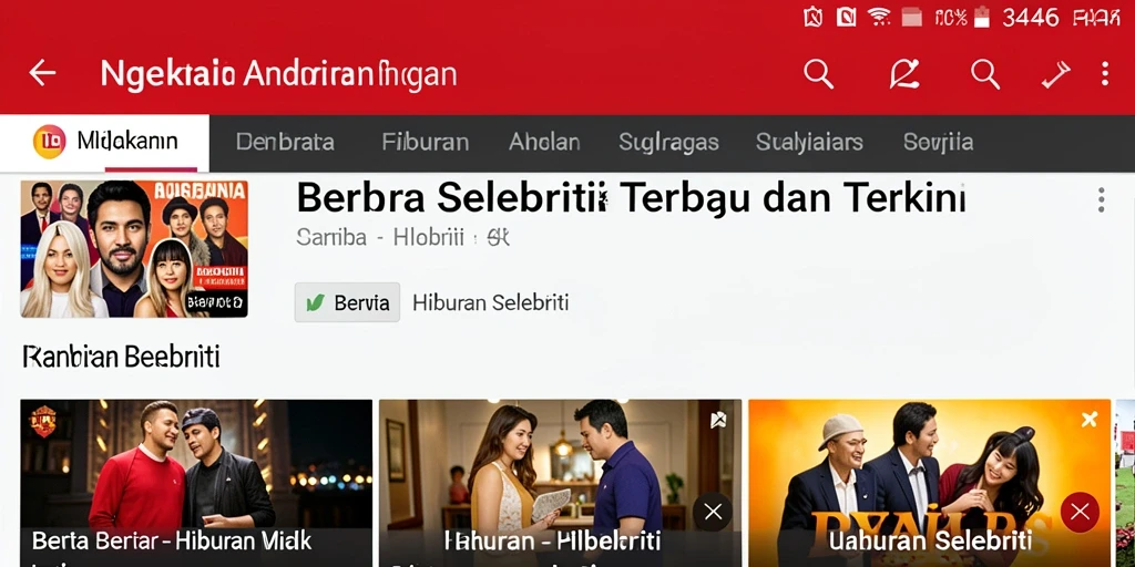 Tampilan antarmuka aplikasi Hiburan Selebriti 3446 yang menarik.