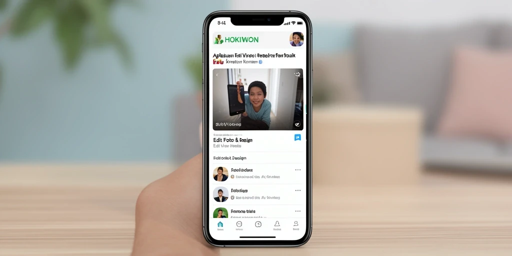 Tampilan utama HOKIWON dengan fungsi Edit Video Reels yang intuitif.