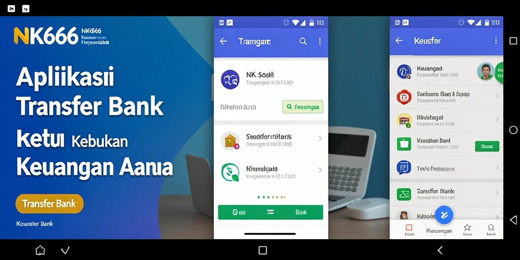 Tampilan antarmuka NK666 saat melakukan transfer bank.