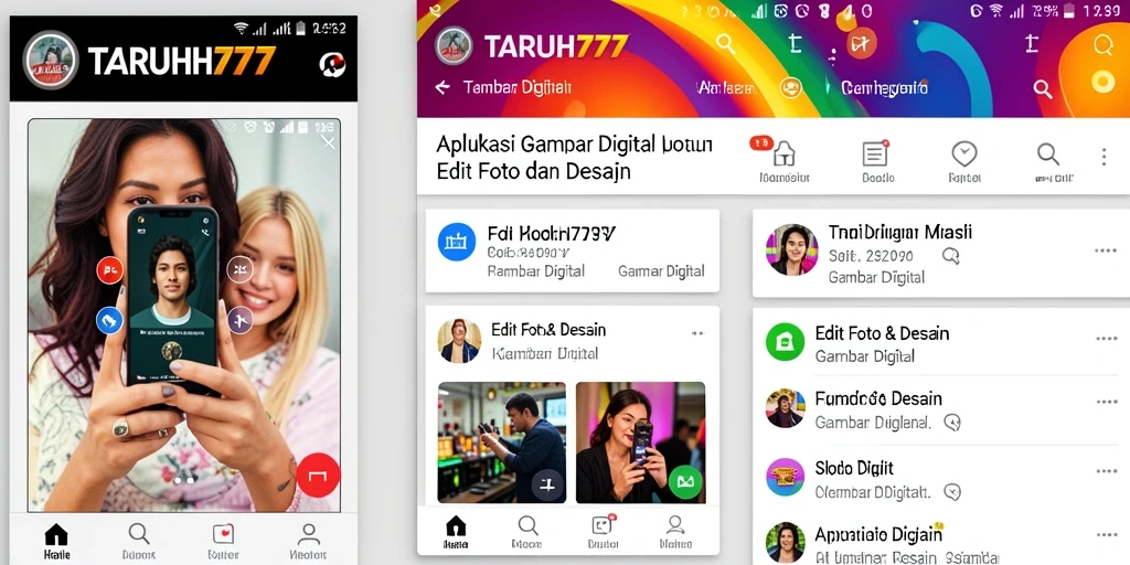 Tampilan antarmuka TARUH777 yang sederhana dan modern untuk pengeditan gambar.